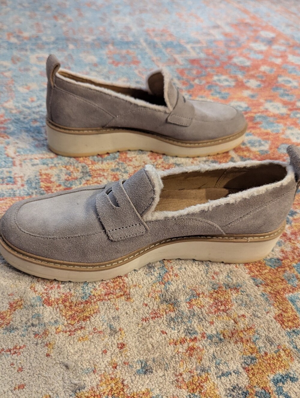 Ugg Australia Atwater Spill Seam Loafer Womens 8.5 Seal Grey  Chunky Platform